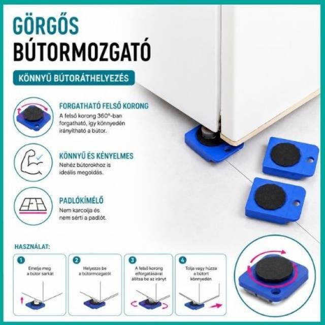 Görgős bútormozgató - Kép