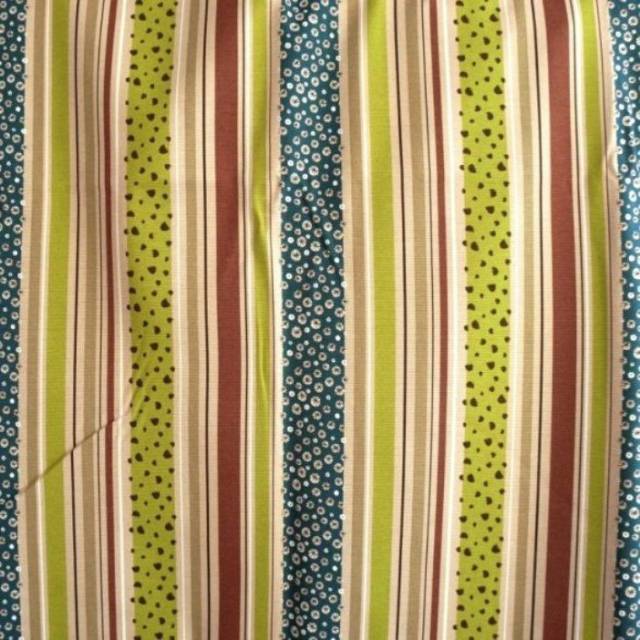 DANDELION csíkos, virágos spanyol lakástextil, 140 cm és 280 cm széles - HomeTextiles - Kép