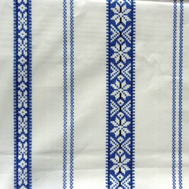 PALÓC szőttes, száda jellegű, kék mintás pamutvászon - Canvas - Kép