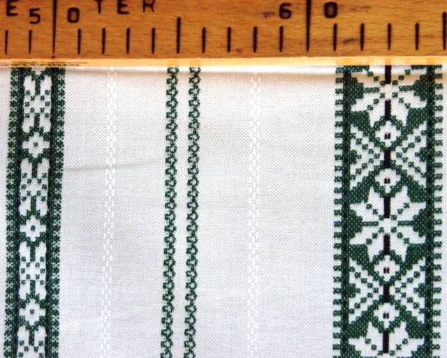 PALÓC szőttes, száda jellegű, zöld mintás pamutvászon - Canvas - Kép