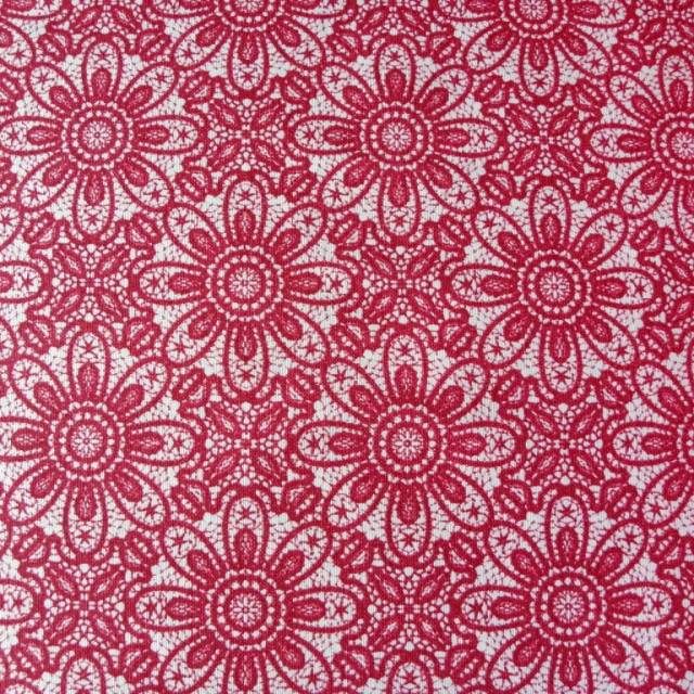 HALASI, csipkemintás lakástextil, dekorvászon, rubin. 140 cm és 280 cm széles - HomeTextiles - Kép