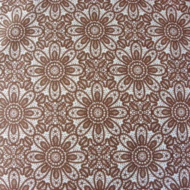 HALASI, csipkemintás lakástextil, dekorvászon, taupe, barna. 140 cm és 280 cm széles - HomeTextiles - Kép