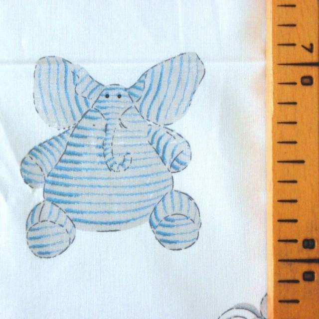 Akciós! KID, kék babamintás pamutvászon méteráru - Canvas - Kép