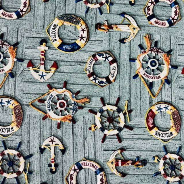 STÉG, tengerész mintás loneta dekorvászon - HomeTextiles - Kép