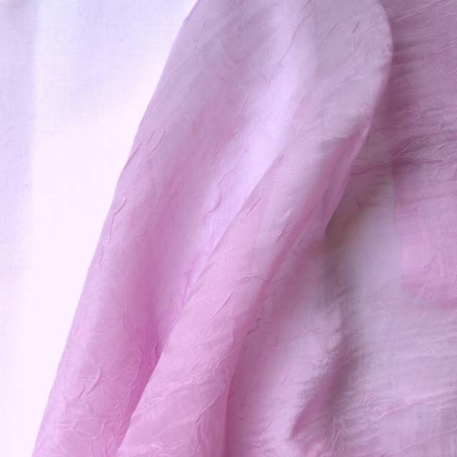 Gyűrt voile fényáteresztő függöny anyag, levendulalila - 270 cm magas - Curtain - Kép