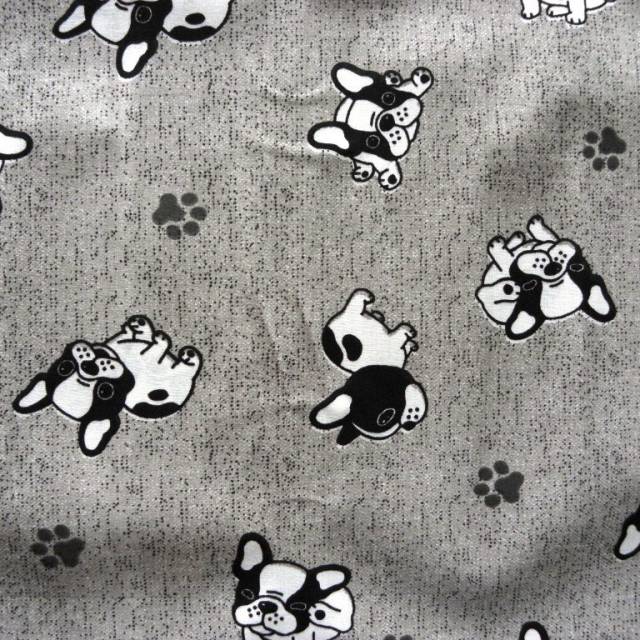 BULLY, francia bulldogos, lakástextil dekorvászon, szürke - Canvas - Kép