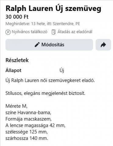 Ralph Lauren új szemüveg - Kép