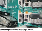 Napelemes Mozgásérzékelős fali lámpa 3 izzós 