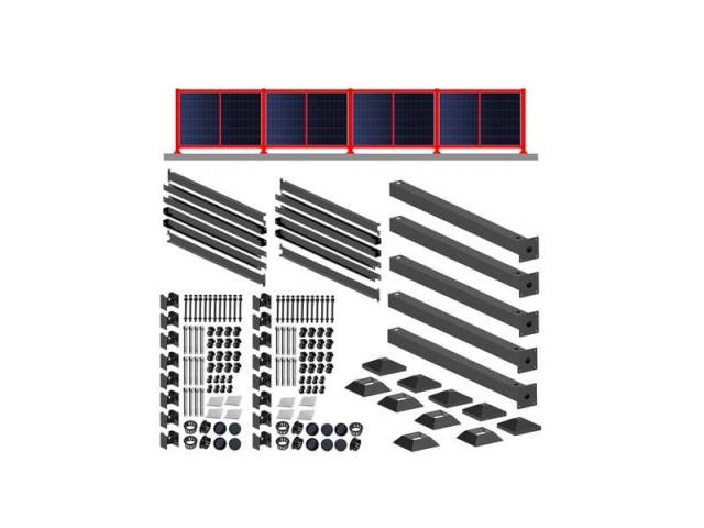 Fence structure for 4 solar panels - Budapest XV. kerület, Apolló u ...