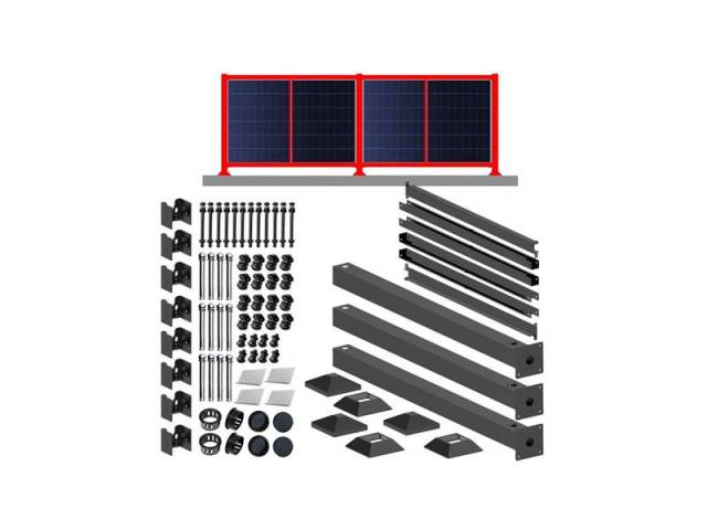 Fence structure for 2 solar panels - Budapest XV. kerület, Apolló u ...