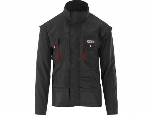 YATO YT-8022 DUERO munkavédelmi kabát fekete-piros L (8022) - Picture