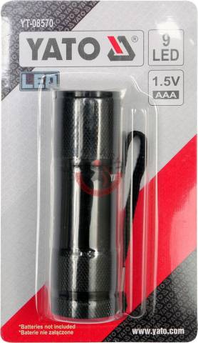 YATO YT-08570 Zseblámpa 3W 9 LED 3xAAA elem (08570) - Kép