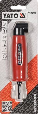 YATO YT-04631 Sarokcsavarozó adapter hatlap 1/4" 90° 155mm (04631) - Kép