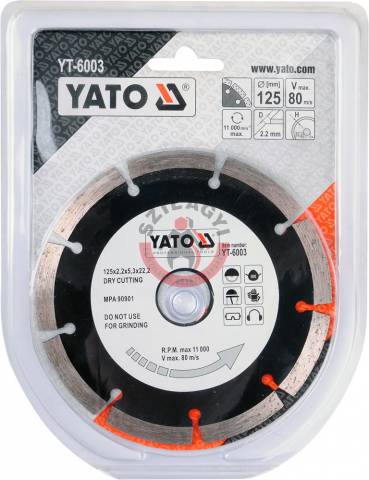 YATO YT-6003 Gyémánt tárcsa szegmentált 125mm (6003) - Kép