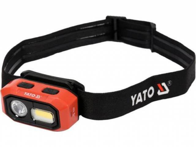 YATO YT-08592 Fejlámpa LED 3.7V 1400mAh, USB (08592) - Kép