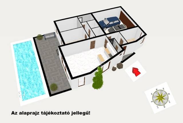 Eladó - Családi ház - LUXUSHÁZ MEDENCÉVEL,KERTITÓVAL! - Kép