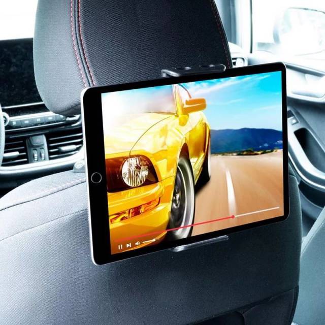 Telefon és Tablet tartó fejtámlára, állítható 12-21cm-ig, Dunlop - Kép