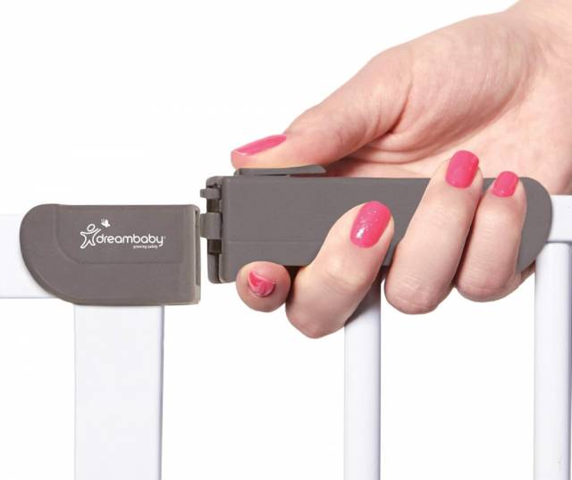 Dreambaby 'AVA SLIMLINE' Keskeny önfeszítős ajtórács, fehér (61- 67 cm) - Kép