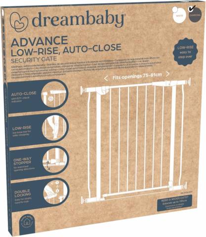 Dreambaby Advance Low Rise ajtórács, babarács 75-81 cm (G9463GB) - Kép