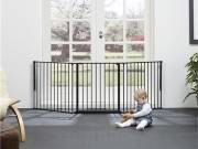 Babydan Térelválasztó, lépcsőrács - L-es méret, fekete (max. 223 cm)