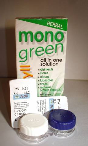 EASYLENS Szilikon-Hydrogél *Lélegző Szem* kontaktlencse (2x1db) + Oftyll Mono Green ápoloszerrel + t - Kép