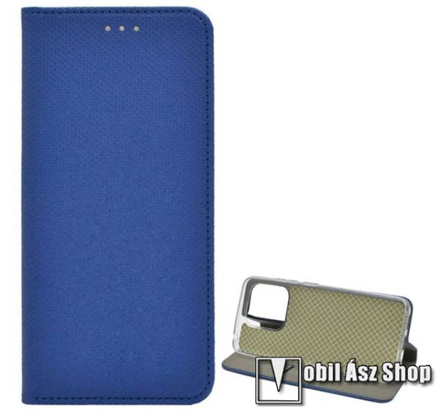 MOJIA Custodia Flip Portafoglio In PU Per Xiaomi Redmi 12C / 11A / Poco C55 - Blu, Con Supporto E 3 Slot Carte