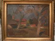Dombrovszky László Táj 51x65 olaj farost