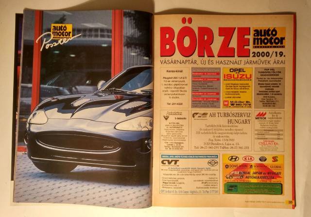 Autó-Motor 2000/19 (poszter: Arden A-Type Jaguar XKR) 10kép+tartalom - Kép