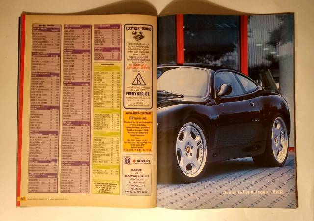 Autó-Motor 2000/19 (poszter: Arden A-Type Jaguar XKR) 10kép+tartalom - Kép
