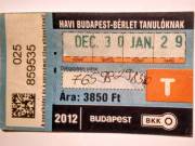 Havi Budapest-Bérlet Tanulóknak 2012 December (2képpel)