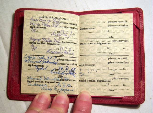 Magyar Dolgozók Pártja Tagsági Könyv (1953) Gyűjteménybe (szép állapotban van) - Kép