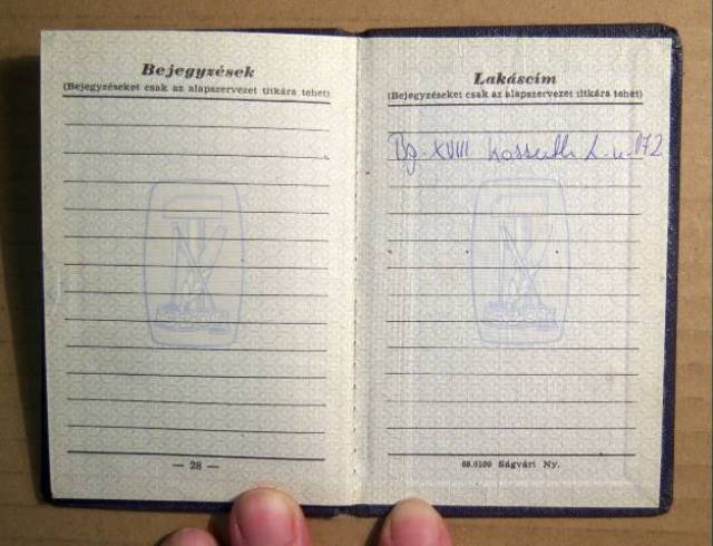 Szakszervezeti Tagsági Könyv (1969) Ver.3 (Vas- Fém és Villamosenergiaipari Dolgozók Szakszervezete) - Kép