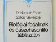 Dr. Németh Endre Szécsi Szilveszter Biológiai fogalmak és összehasonlító táblázatok. / könyv