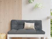 vidaXL fehér tömör fenyőfa középső kanapé 120 x 80 cm