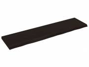 vidaXL sötétbarna kezelt tömör tölgyfa asztallap 200x50x(2-6) cm