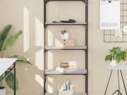 vidaXL 5 szintes szürke sonoma szerelt fa könyvespolc 60 x 30 x 120 cm