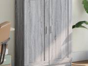 vidaXL szürke sonoma színű szerelt fa könyvszekrény 82,5x30,5x115 cm