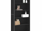vidaXL fekete szerelt fa könyvszekrény 80 x 31 x 169 cm