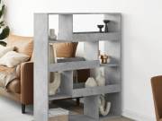 vidaXL betonszürke szerelt fa könyvespolc 100 x 33 x 125,5 cm
