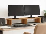 vidaXL kézműves tölgy színű szerelt fa monitorállvány 100 x 27 x 15 cm