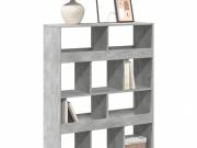 vidaXL betonszürke szerelt fa könyvespolc 100 x 33 x 125,5 cm