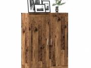 vidaXL antik fa színű szerelt fa könyvszekrény 82,5 x 30,5 x 115 cm