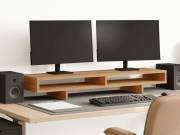 vidaXL kézműves tölgy színű szerelt fa monitorállvány 100 x 27 x 15 cm