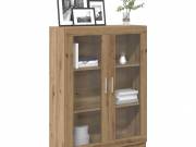 vidaXL kézműves tölgy színű szerelt fa könyvszekrény 82,5x30,5x115 cm