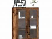 vidaXL antik fa színű szerelt fa könyvszekrény 82,5 x 30,5 x 115 cm