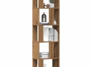 vidaXL kézműves tölgy színű szerelt fa könyvszekrény 45x24x159 cm