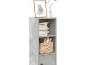 vidaXL betonszürke szerelt fa könyvespolc 31x24x77 cm