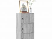 vidaXL szürke sonoma színű szerelt fa könyvespolc 40x24x77 cm
