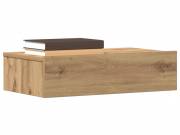 vidaXL kézműves tölgy színű szerelt fa éjjeliszekrény 60x35 cm
