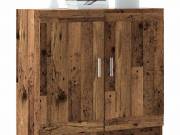 vidaXL antik fa színű szerelt fa könyvszekrény 82,5 x 30,5 x 80 cm